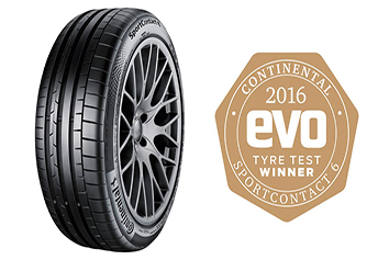 Continental SportContact 6 wins evo tyre test 2016